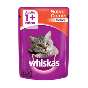 Pouch Whiskas Carne x 85 gr