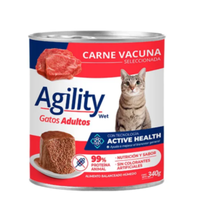 Lata Agility Gato Carne x 340 grs