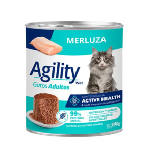 Lata Agility Gato Merluza x 340 grs.
