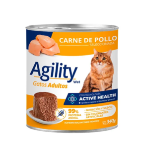 Lata Agility Gato Pollo x 340 grs.