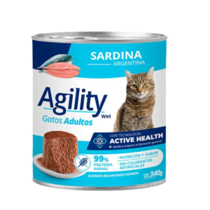 Lata Agility Gato Sardina x 340 grs.