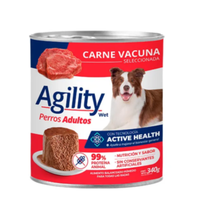 Lata Agility Perro Adulto Carne x 340 grs.