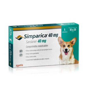 Pastilla Simparica 10 a 20 kg