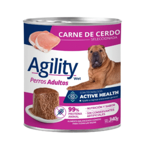 Agility Adultos Perro Cerdo Lata 0.340 Kg