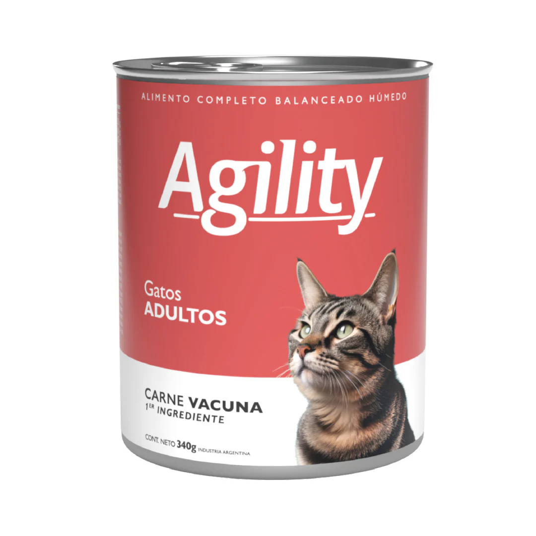 Agility Adultos Gato Carne Lata 0.340 Kg