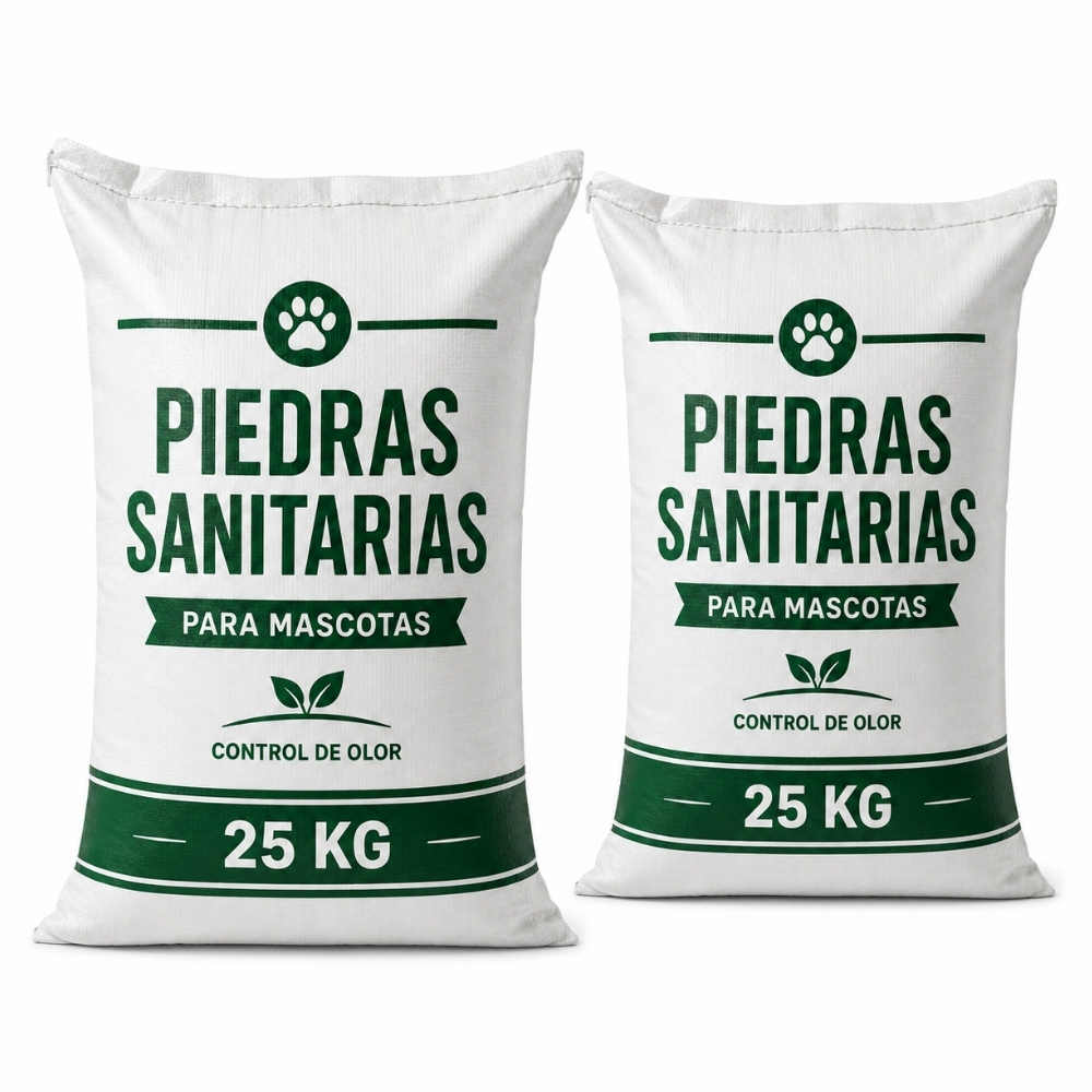 2 Bolsas de Piedras Sanitarias x 25KG (50KG)