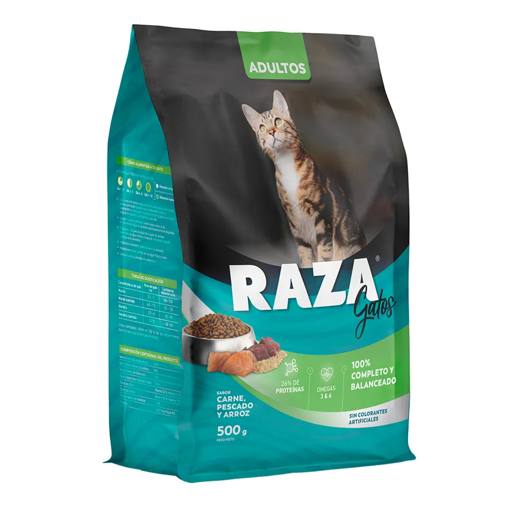 Raza Gato Mix Carne + Pescado + Arroz X 10 KG